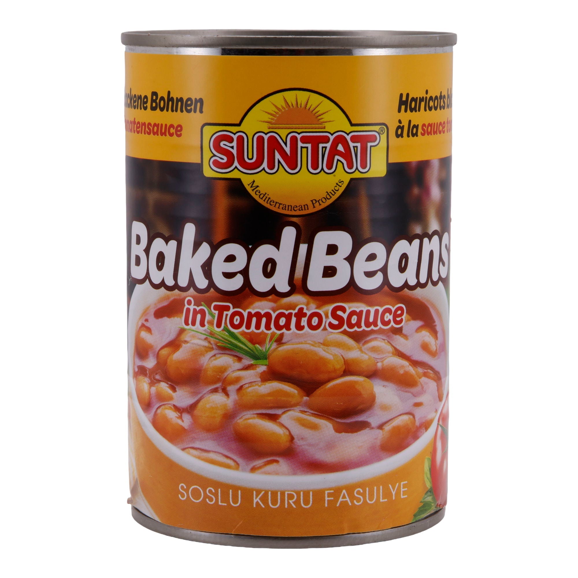 Fertiggericht SUNTAT | Gebackene Bohnen in Tomatensauce | Traditionell türkisch | 400 g SUNTAT